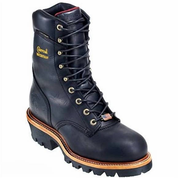 NEW CHIPPEWA men's steel toe 25410 insulated waterproof work boots in black oile - Picture 2 of 8